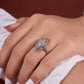 kite cut Moissanite vintage Ring