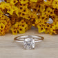 Cushion Cut Moissanite Engagement Ring