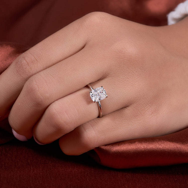 Cushion Moissanite Engagement Ring