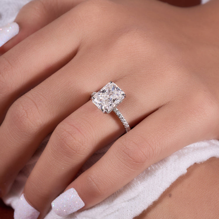 3.15 Ct Radiant Cut Moissanite Ring