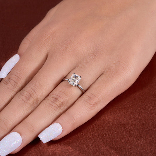 Crushed Ice Radiant Cut Ring
