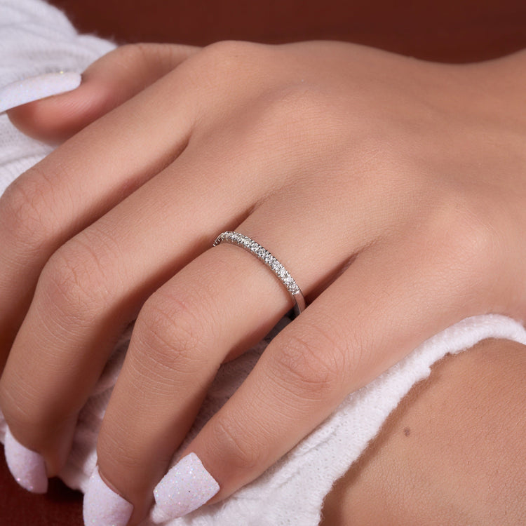 Half Eternity Moissanite Band